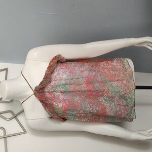 Joie Multicolor Floral Beautiful Camisole  Elegant, Fresh Top 100 % Silk